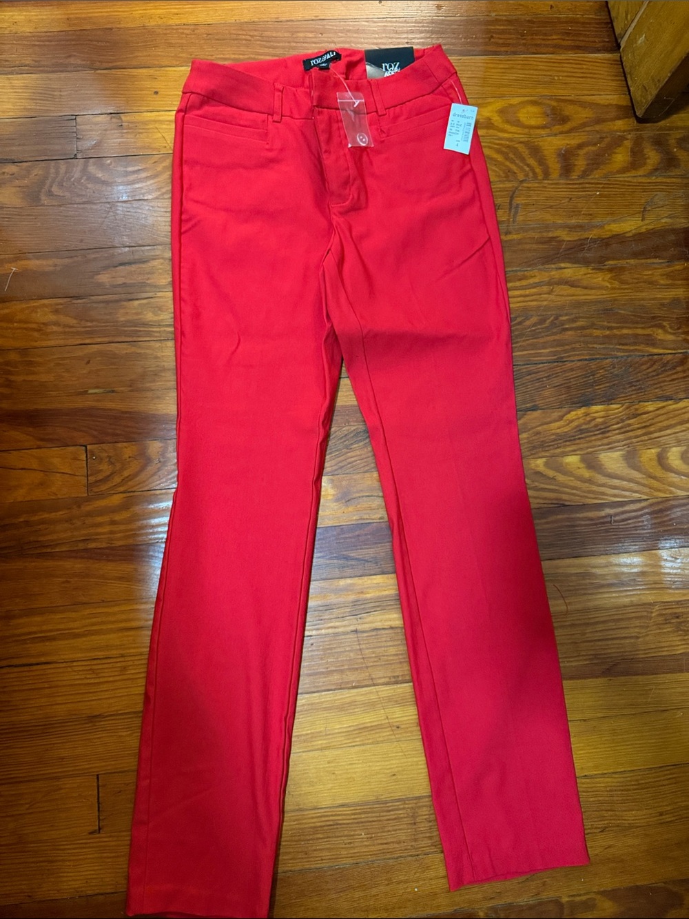 Roz & Ali Red Women's Straight-Leg Jeans